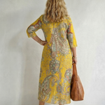 Amy | Soft Paisley Midi Dress
