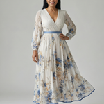 Antonella | Pleated Wrap Midi Dress