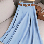 Mariah | Solid Color High Waist a-Line Casual Skirt