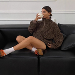 MINDI™ - Cozy Leopard Print Sweatshirt