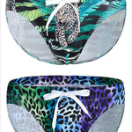 Mens Bulge Pouch Surfing Printed Bohemian Swim Briefs