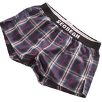 2 Pack Men's Trendy Plaid Design Zero-Irritation Cooling Airflow Supportive Boxers Shorts