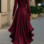 Camila | Draped Ruffle Maxi Dress