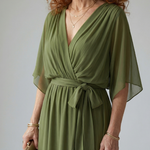 Alanna | Light Drape Midi Dress