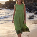Una | Garden Texture Midi Dress