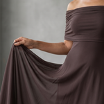 June | Off Shoulder Draped Midi Dress