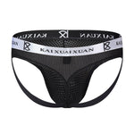 3 Pack Men's Mesh Thong with Stretch & Breathable 3D Support Pouch
