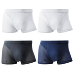 4 Pack Men’s Ice Silk Cooling Mesh Trunks