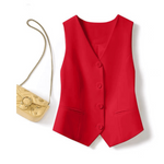ZARINA™ –  Classy Sleeveless Button-Front Suit Vest