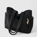 Liorane | Luxurious Ribbed Tote Bag with Cord Detail