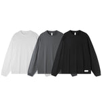 Men's Vintage Soft Pure Cotton Long Sleeve Oversized Relaxed-Fit Loungewear Tops