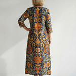Stevie | Clean Ornate Floral Midi Dress