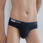 4 Pack Men's Modal Skin-Friendly Solid Color Mid-Rise Briefs