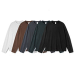 Men's High-Quality Long Sleeve Oversized & Skin-Friendly  Solid Color Loungewear Tops