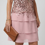 Isabella | Dusted Tier Knee Length Dress