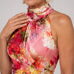 Ella | Halter Floral Print Maxi Dress