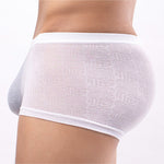 4 Pack Men's Sexy Breathable Jacquard Trunks