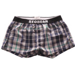 2 Pack Men's Trendy Plaid Design Zero-Irritation Cooling Airflow Supportive Boxers Shorts