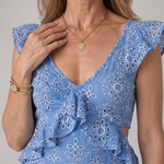 Alure | Sleeveless Ruffle Detail Midi Dress