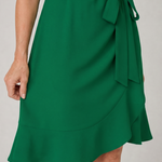 Ruosa | Short Puff Sleeve Side Tie Detail Mini Dress