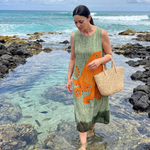 Celeste | Ocean Wave Midi Dress