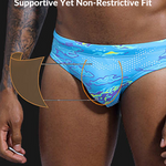 Men's Low-Rise Printed Casual Swim Brief