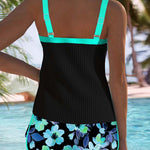 Federica - Ribbed Tankini Shorts Set