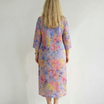 Zinnia | Abstract Floral Midi Dress