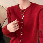 AALIYAH™ | Elegant Buttoned Knit Cardigan
