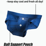 Aoelemen 4 Pack Men's Breathable U Convex Pouch Briefs