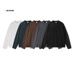 Men's Long-Sleeve Round Neck T-Shirt, Loose and Skin-Friendly Base Layer