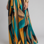 Zarela | Sleeveless Abstract Print Maxi Dress