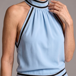 Tessa | Contrast-Trim Wide-Leg Jumpsuit