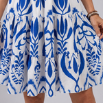 Cogent | Spaghetti Strap Smocked Bodice Knee Length Dress