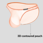 Men's Lightweight Low-Rise Bikini with Contoured Pouch