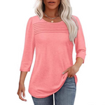 ALLISON | Casual Pleated Front Spring Top