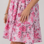 Rosabelle | Spaghetti Strap Floral Print Knee Length Dress