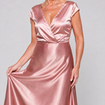 Hazel | Cap Sleeve Wrap Maxi Dress