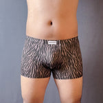 4 Pack Men's Leopard Print Mid-Rise Breathable Antibacterial Trunks