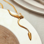 Vintage Gold Serpentine  Necklace