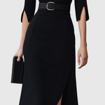 Zaya | Classic Black Midi Dress
