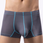 3 Pack Men's Large Pouch Contrast Binding Trunks