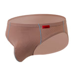 3 Pack Men's Nylon Plaid Lift Hip Briefs Triangle Briefs