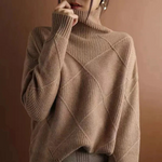Evelyn ™ | Textured Turtleneck Knit Sweater