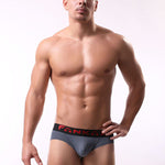 3 Pack Men's Striped U-Pouch Breathable Casual Briefs