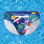 Mens Bulge Pouch Surfing Printed Bohemian Swim Briefs