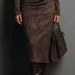 Meredith | High Collar and Long Sleeve Dress