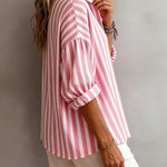 Jayda | Loose Striped Blouse with Collar