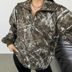 INGRID™ - Women’s Casual Zip-Up Front Leopard Print Sweatshirt Long Sleeve