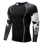 Mens Elastic Sport Training Quick Drying Printing Tops